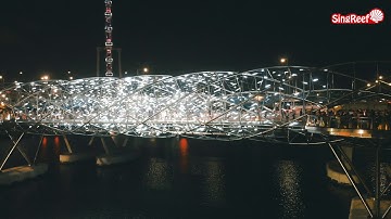 【Drone View ⁴ᴷ 】The Helix Bridge @ #iLights ~Mavic Air~