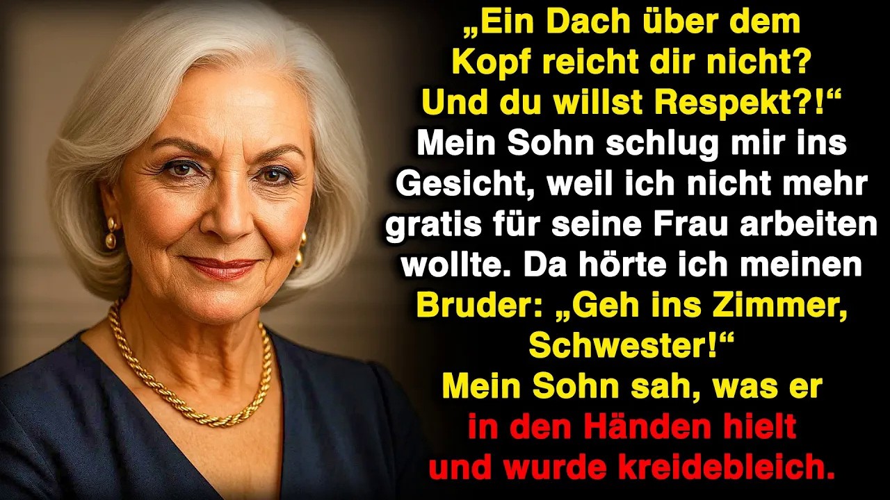 Mein Sohn schlug mich, weil ich mich weigerte, weiter gratis für die Firma seiner Frau zu schuf