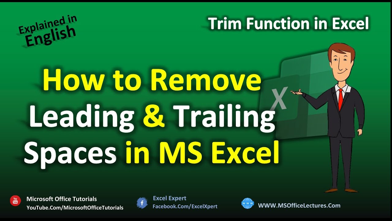 How to Remove Leading & Trailing Spaces in Excel