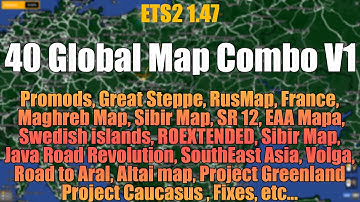 How to Unlock 40 Maps in ETS2? Global Mega Map Combo V1 Setup Guide Revealed! #ets2 #mapcombo