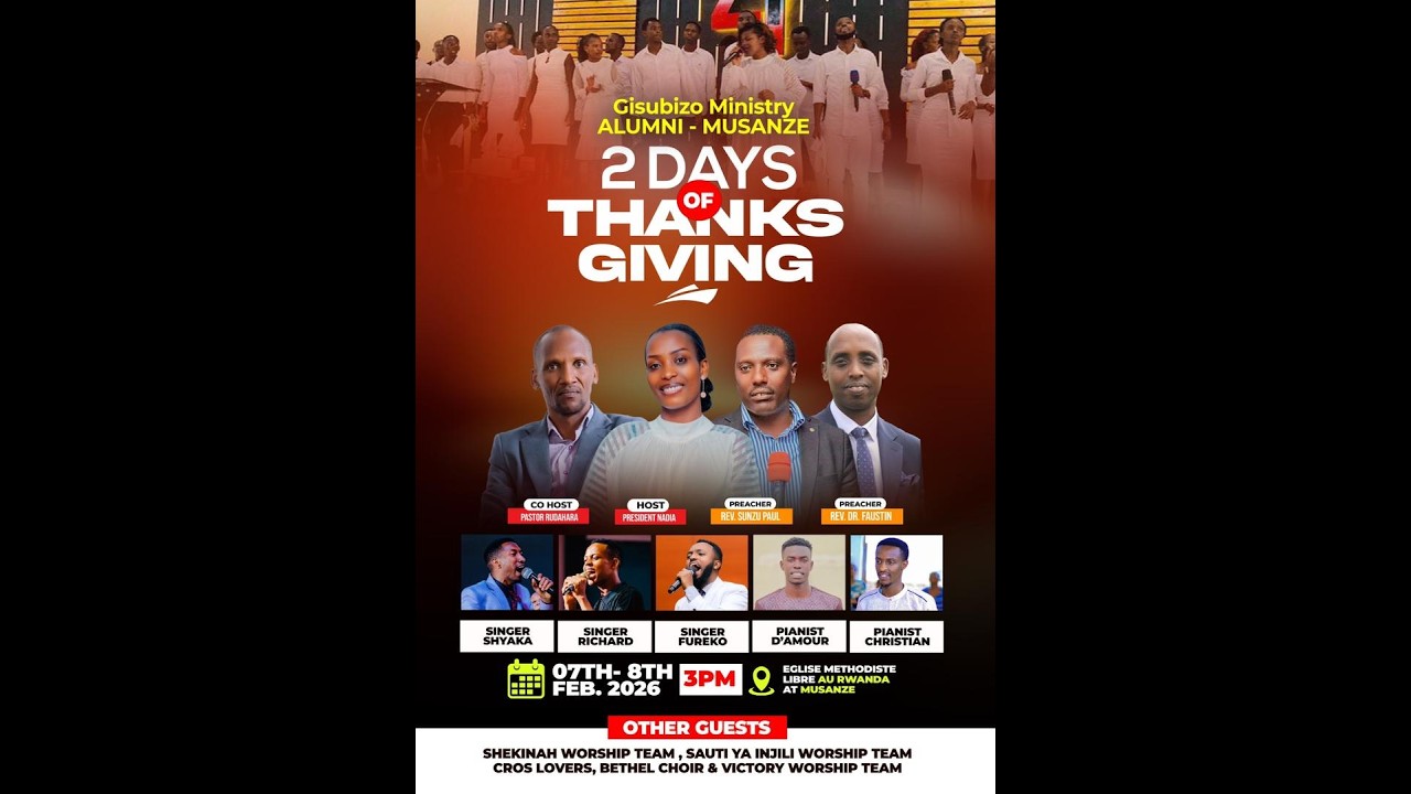 LIVE🔴 UMUNSI WA KABIRI W'IGITERANE CYO GUSHIMA IMANA WITH Preacher Rev. SUNZU Paul & Rev Dr. Faustin