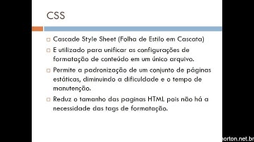 CSS - Introdução a folha de estilo em cascata
