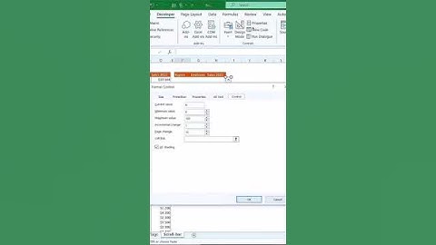 How to create a scroll bar in excel!