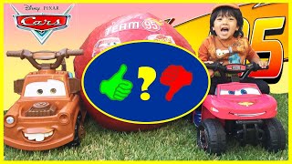 Disney Cars Toys GIANT EGG SURPRISE OPENING Lightning McQueen - Video Review