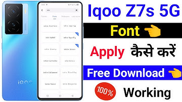Iqoo z7s change font style । Iqoo z7s font free me download kaise kare