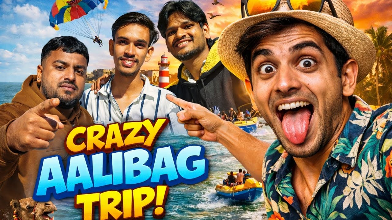 ￼ Crazy Alibag trip                                                  Dada rock Baaki Sab shock😂 🙈😎