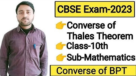Proof and statement of Converse of Thales Theorem|Theorem 6.2|NCERT|Class-10th