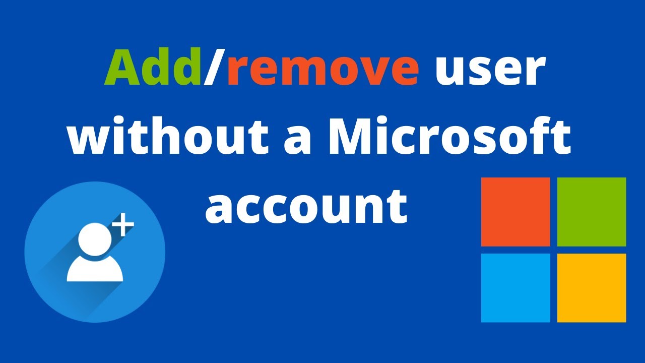 How to add user in Windows 10 without Microsoft account - YouTube