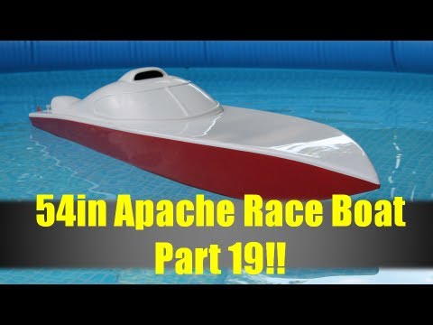 54in Rc Apache Race Boat Build Part 19!! - YouTube