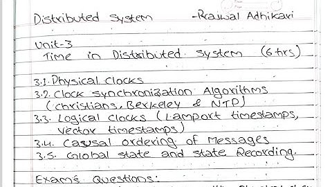Time in distributed system Part-2/2 (unit-3)