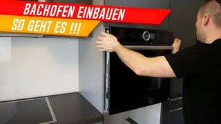 Bosch Backofen Serie 8 einbauen und anschließen! Teleskopauszüge einbauen! Install The Oven