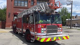 Chicago Fire Department *NEW* Truck 27 Responding