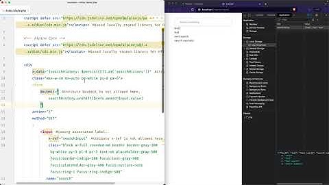 How to save a search history with Alpine.js and Persist plugin?