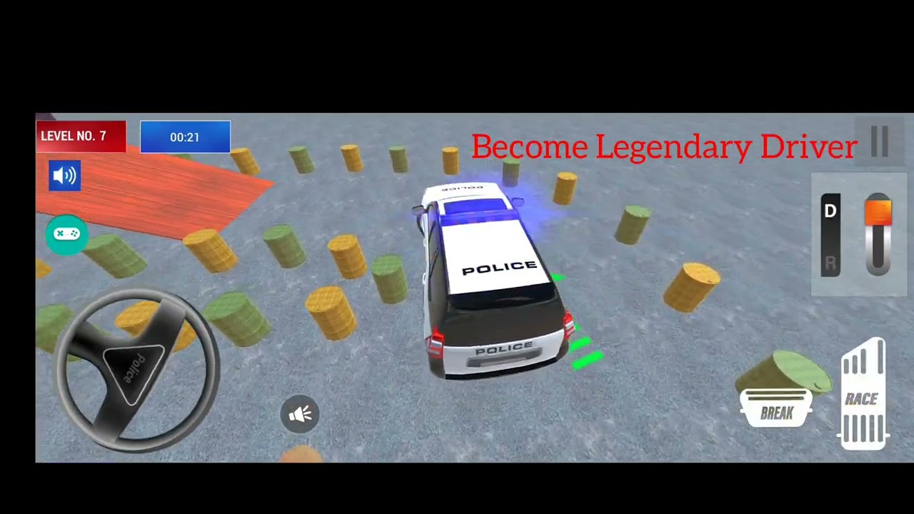 Modern Prado Car Parking Games: Police Car Driving Games