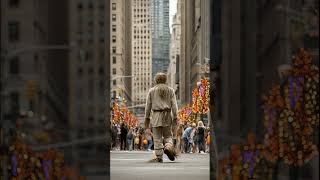 Straw Scarecrow In The City