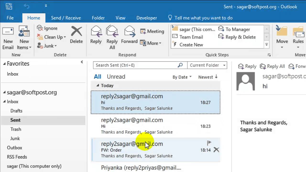 How To Mark Email As Unread In Outlook YouTube