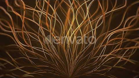 Gold Strings Abstract Background | Motion Graphics - Envato elements