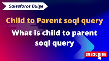 What is child to parent soql query | apex | soql l salesforce | learn salesforce development