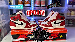 REAL VS FAKE AIR JORDAN 1 RETRO HIGH CHICAGO LOST AND FOUND | UPDATED BATCH