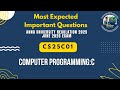 CS25C01 Computer Programming:C important questions in tamil||Anna University regulation 2025.