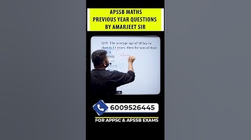 APSSB MATHS PREVIOUS YEAR QUESTIONS by Amarjeet Sir #apssb #apssbmaths #apssbexam