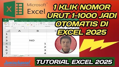 CARA MEMBUAT NOMOR URUT OTOMATIS DI TABEL EXCEL #tutorialexcel #nomorurutexcel
