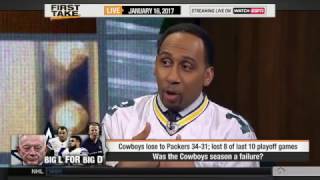 First Take: Aaron Rodgers is a Bad Man(Cowboys Loss 2017; Stephen A. Smith)