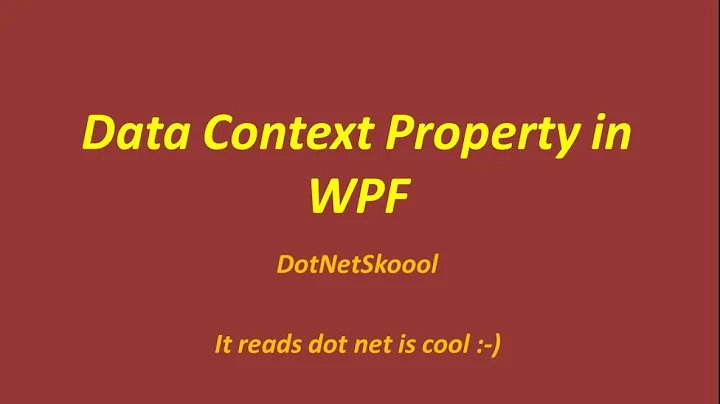 Data Context Property in WPF