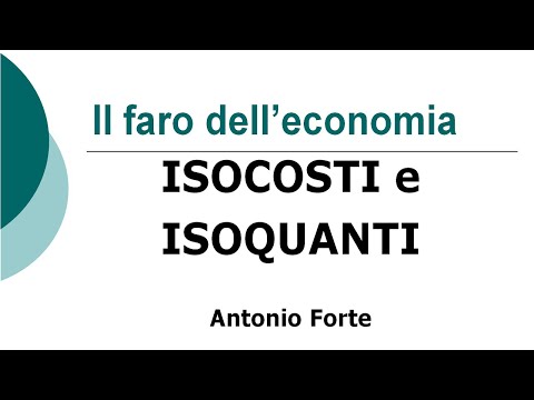 Video: Perché le pendenze delle linee di isocosto sono costanti?