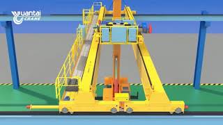 Double Girder Overhead Crane  Installation Procetures 3D Presentation  Overhead EOT Crane Assembly