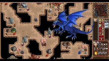 Tooooo much Frozen Cliffs and other dragons dwellings - Random map - Heroes 3 Complete