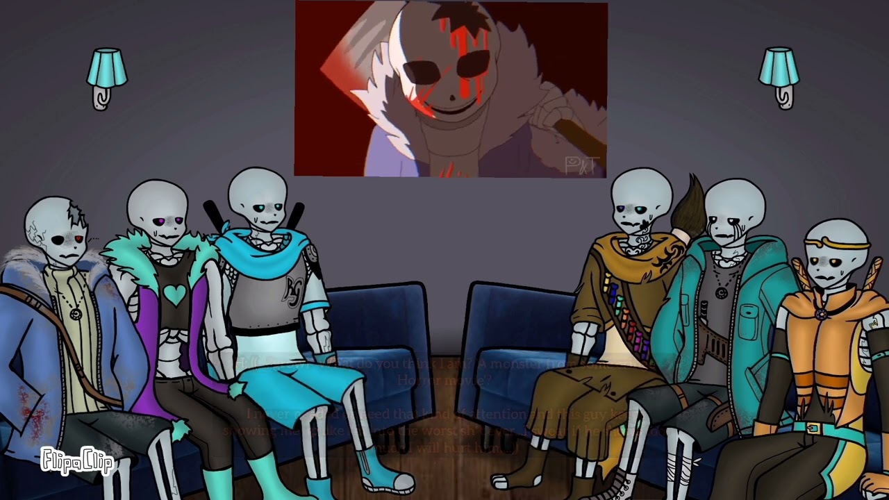 Sans Aus react to Horror Sans - Past 'New Fate' react to (7/?)