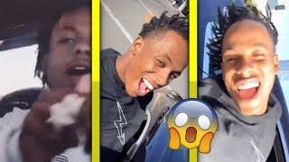 Rich The Kid Hotboxes In Bentley And Nearly Falls Out