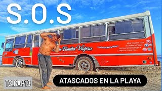 ⚠BUS ENTERRADO en la PLAYA y SUBE la MAREA ¿Podremos sacarlo?