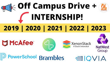 Latest Off Campus Drive  + Internships | 2019 | 2020 | 2021 | 2022 | 2023 Batch Eligible #jobs