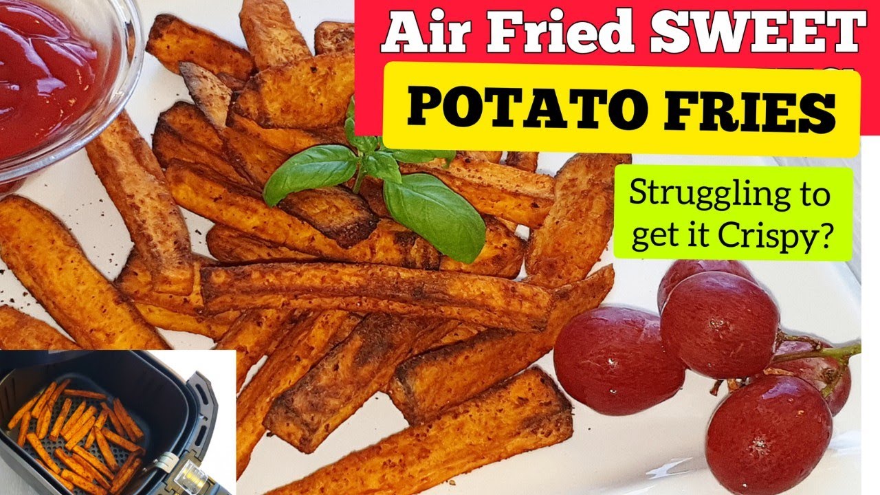 EASY AIR FRIED SWEET POTATO FRIES FROM SCRATCH CRISPY.How To Make Air