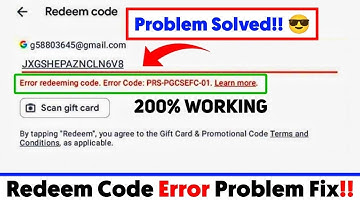 error redeeming code. error code prs-gcrpm-01 Problem Solution 2024| Redeem Code didn