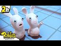 Big compilation 2h the rabbids are stuck   rabbids invasion  new episodes  cartoon for kids