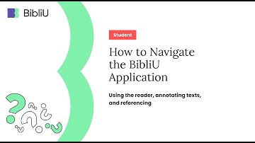 BibliU App How To Use the Reader, Annotate Texts, and Reference