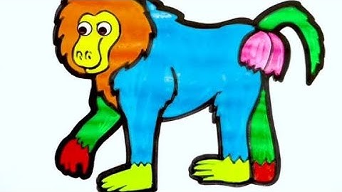 How To Draw a Red Baboon Monkey | Monkey Drawing | Easy Step By Step Tutorial 