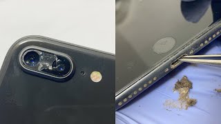 iPhone 8+ USB Port Cleaning, iPhone 8+ Camera glass Replacement