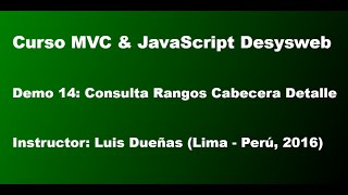 Curso MVC & JavaScript Desysweb - Demo 14