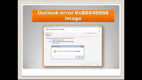 Get rid of outlook error code 0x80040900