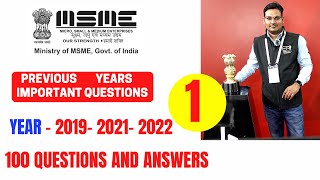 MSME PREVIOUS YEAR QUESTIONS AND ANSWERS - MSME 100 IMPORTANT QUESTIONS AND ANSWERS - MSME JOBS by SIGMA YOUTH JOB UPDATE CHANNEL  46 views 1 year ago 31 minutes