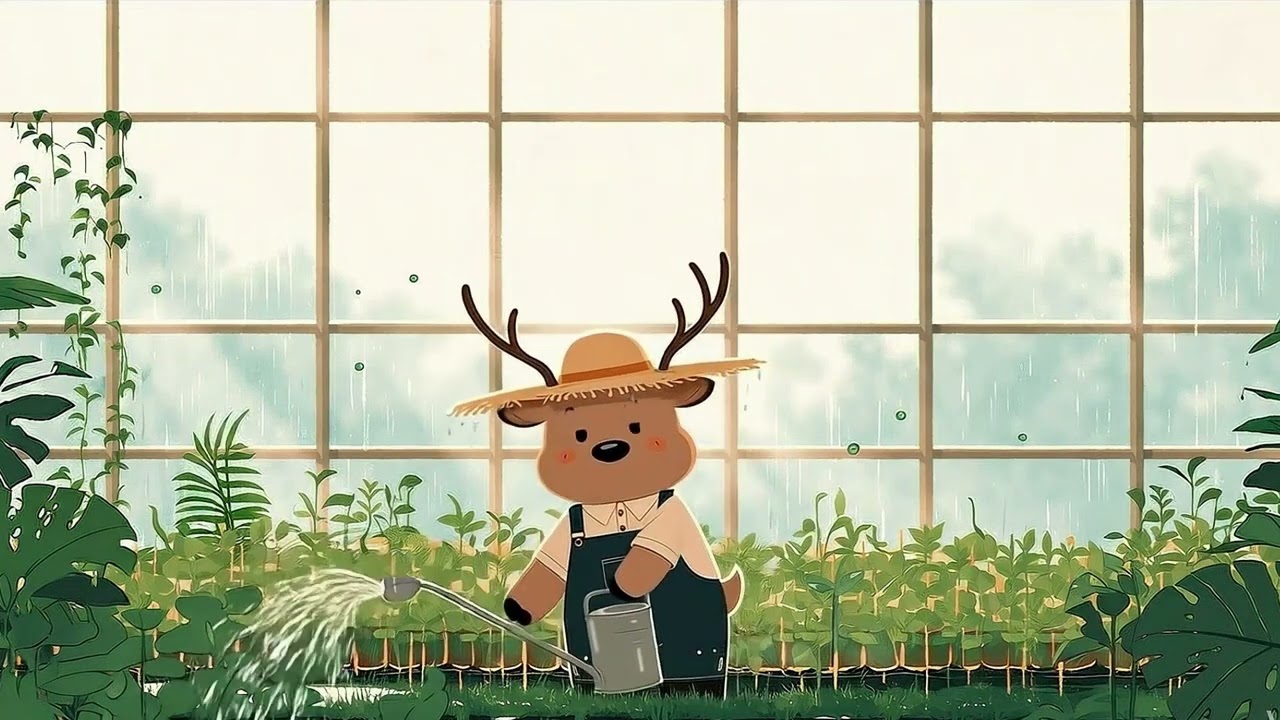 The Deer’s Green Sanctuary 🌿 | Peaceful LoFi Chill & Gardening Ambience for Mindful Study