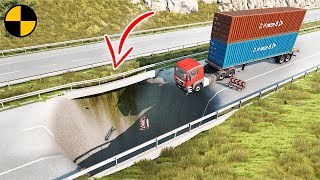 Cars vs Giant Pit 😱 BeamNG Drive