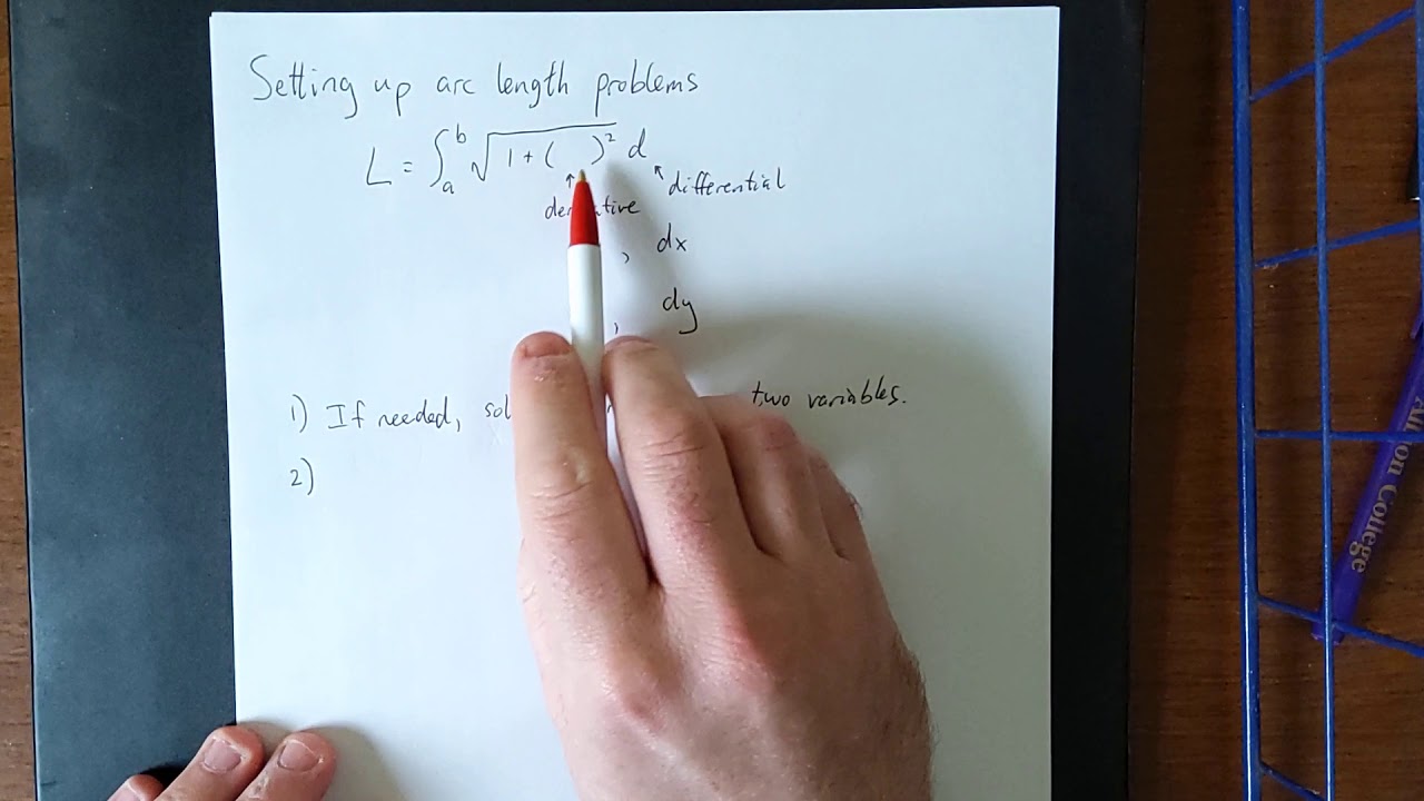 How to set up an arc length problem - YouTube