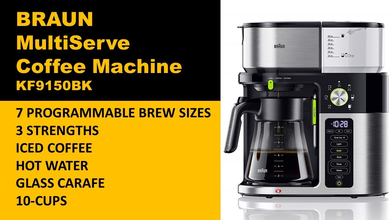 Braun MultiServe Machine 7 Program Brew Sizes 3 Strengths Drip Coffee Maker