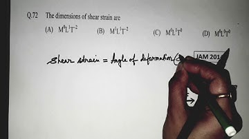 Units & Dimensions | Problem 1 | IIT JAM BT 2014 solved | Qs. no. 72