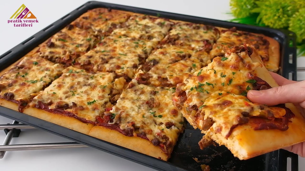 Abartmıyorum! 🏆 Sıvı hamurla 5 dakikada En İyi Pizza Tarifi 🥇🙌🏻 çok kolay çok lezzetli